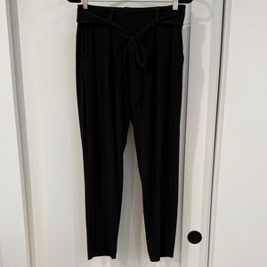 Express Black Ankle Pants with Tie Waist